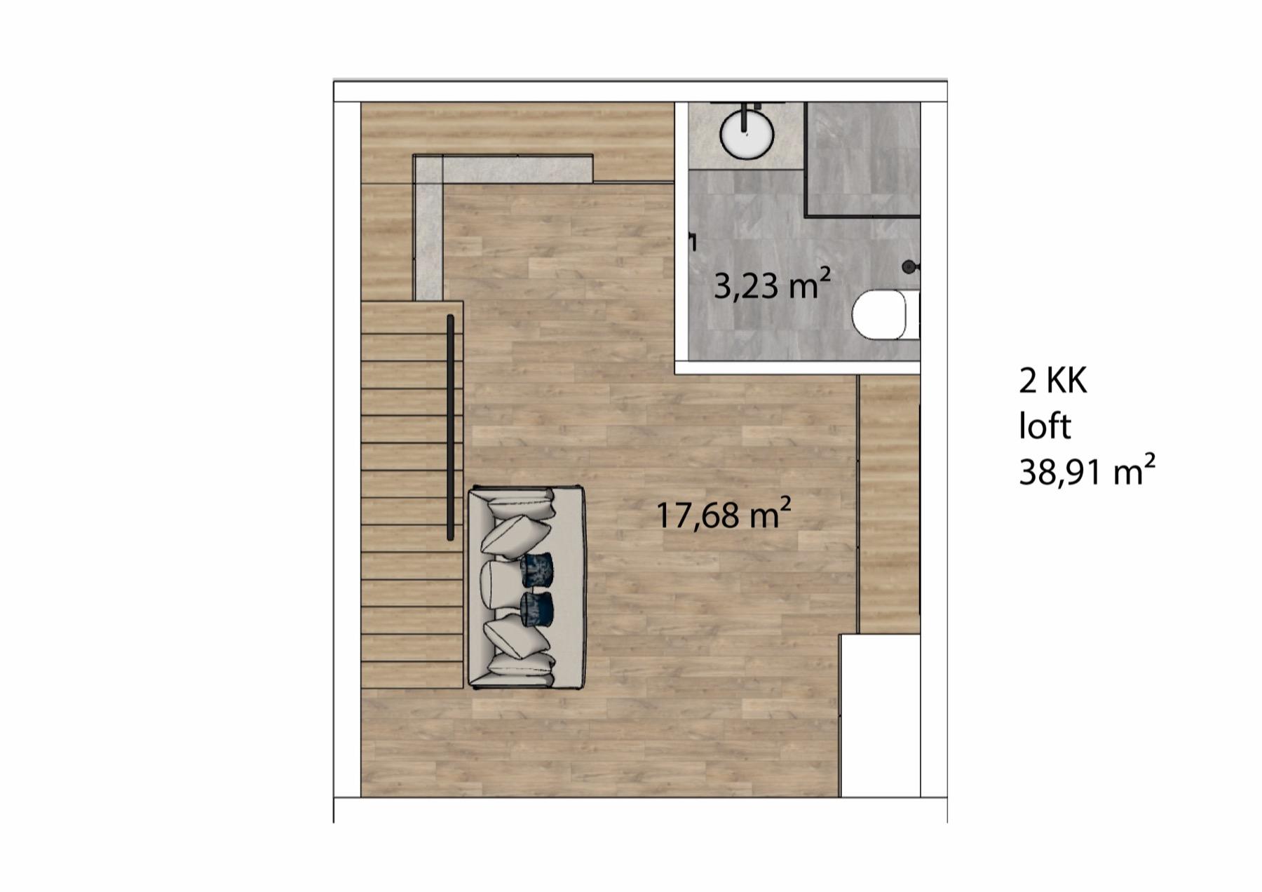 Prodej loftu 2+kk 39 m², Šardice - obrázek 7