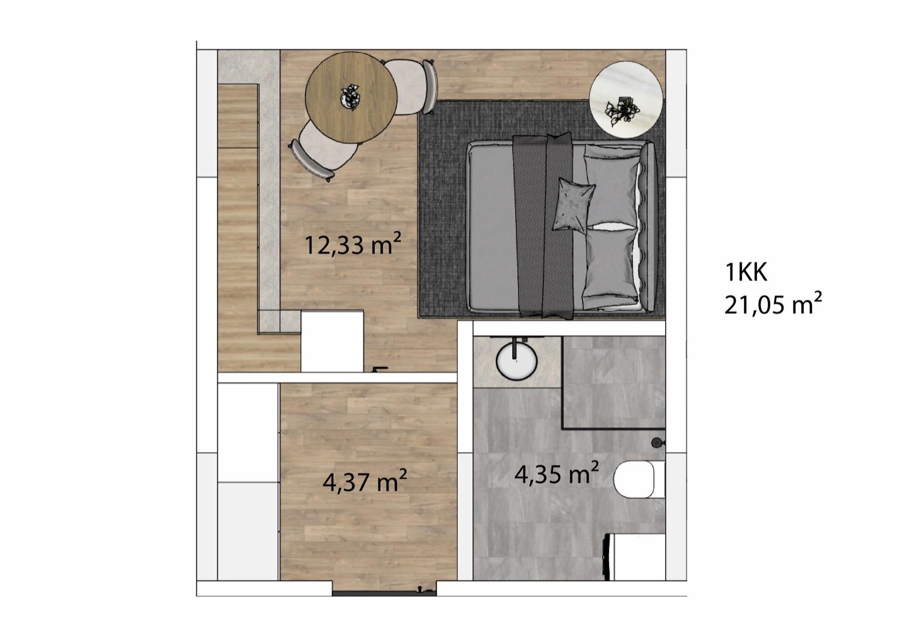 Prodej studia 1+kk 21 m², Šardice - obrázek 6