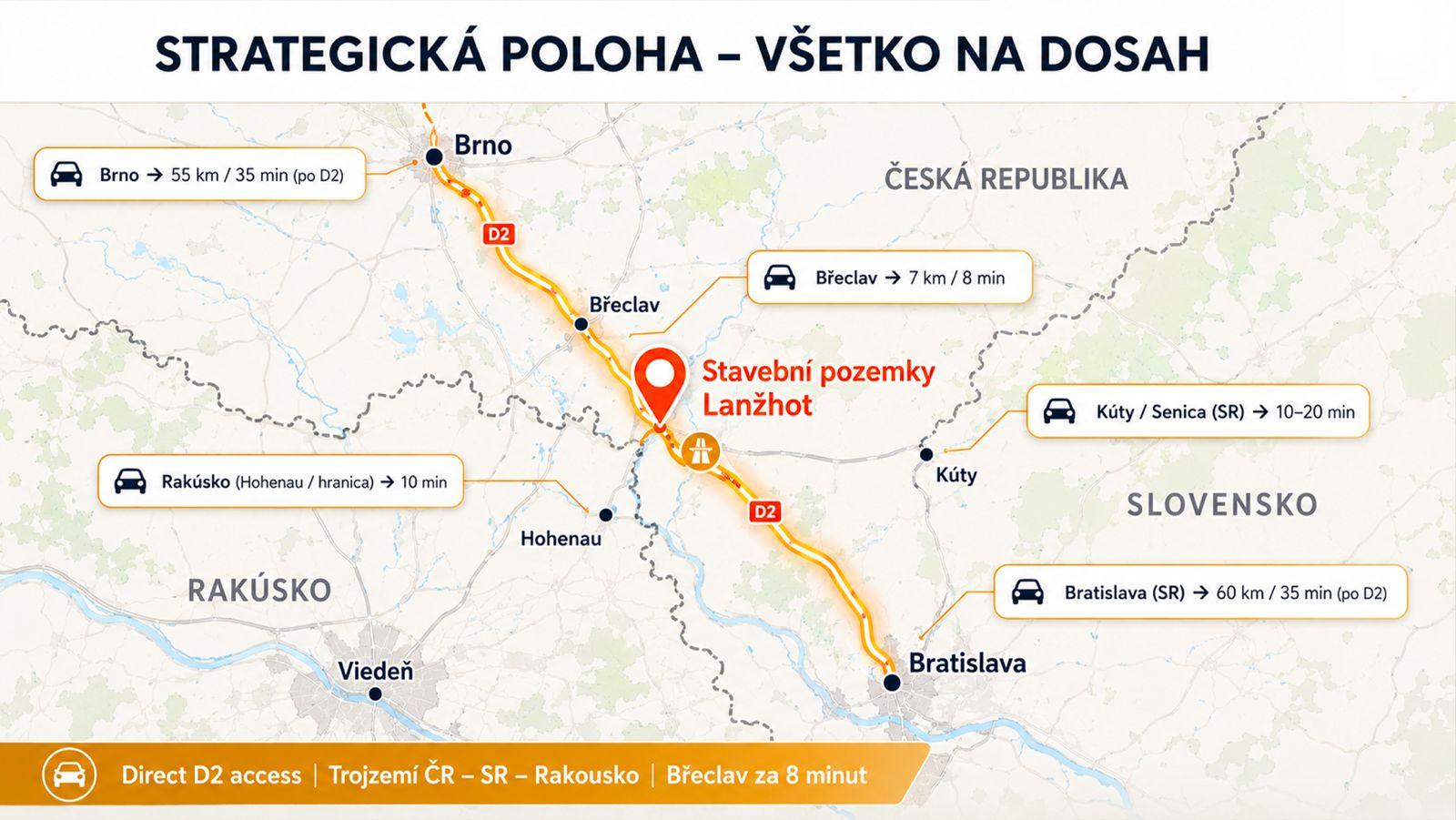 Prodej stavebního pozemku 491 m² Lanžhot - obrázek 3
