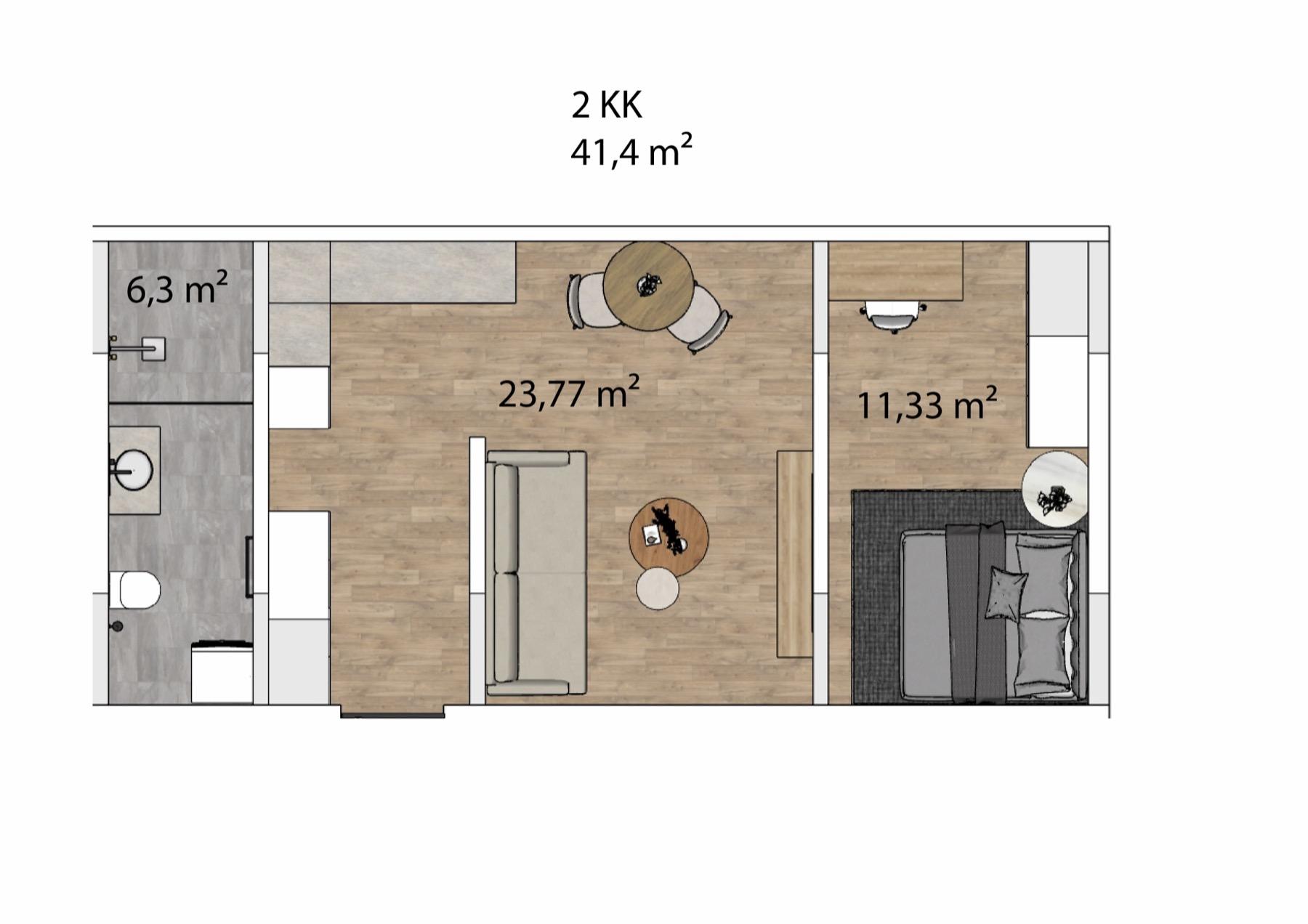 Prodej bytu 2+kk 41 m², Šardice - obrázek 8